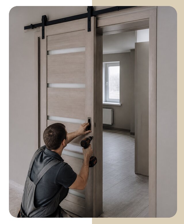 Установка раздвижной двери в Кирове по цене от 4574 р. | ДвериЛегко-Кро